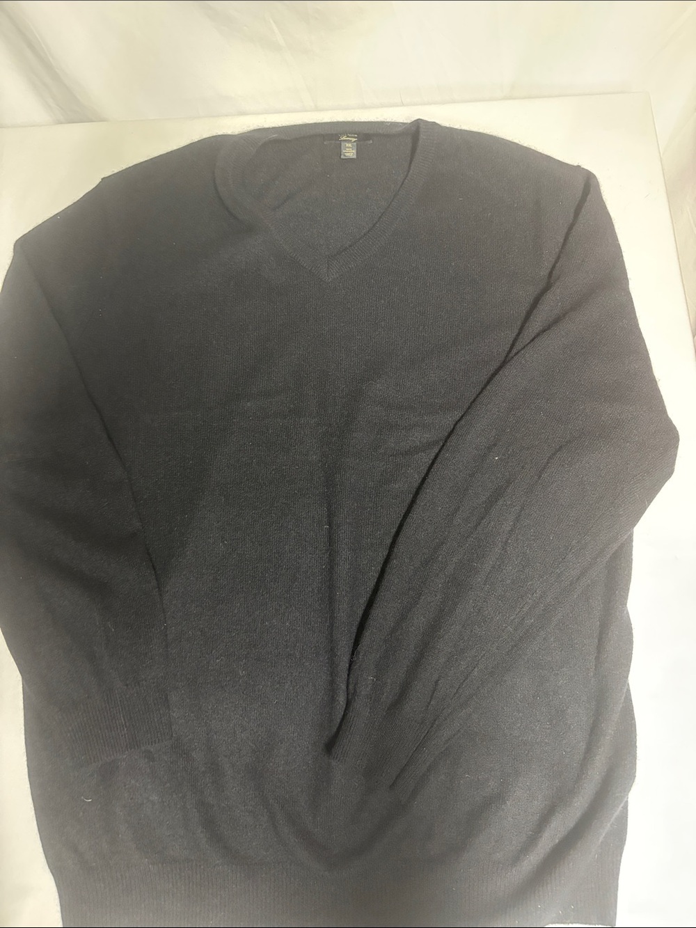 Club Room Luxury Men’s XXL 100% Cashmere Sweater Black V-Neck